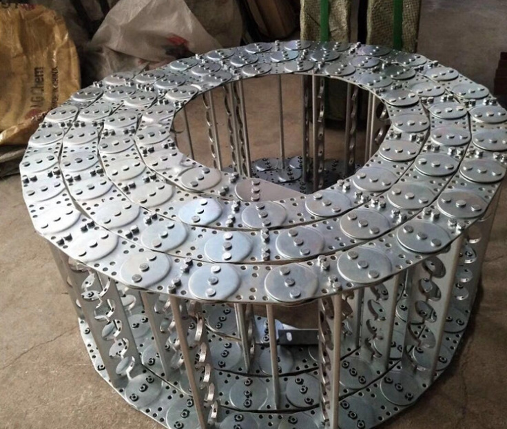 数控机床钢制拖链厂家 桥式穿线线缆拖链价格 钻机金属坦克链批发