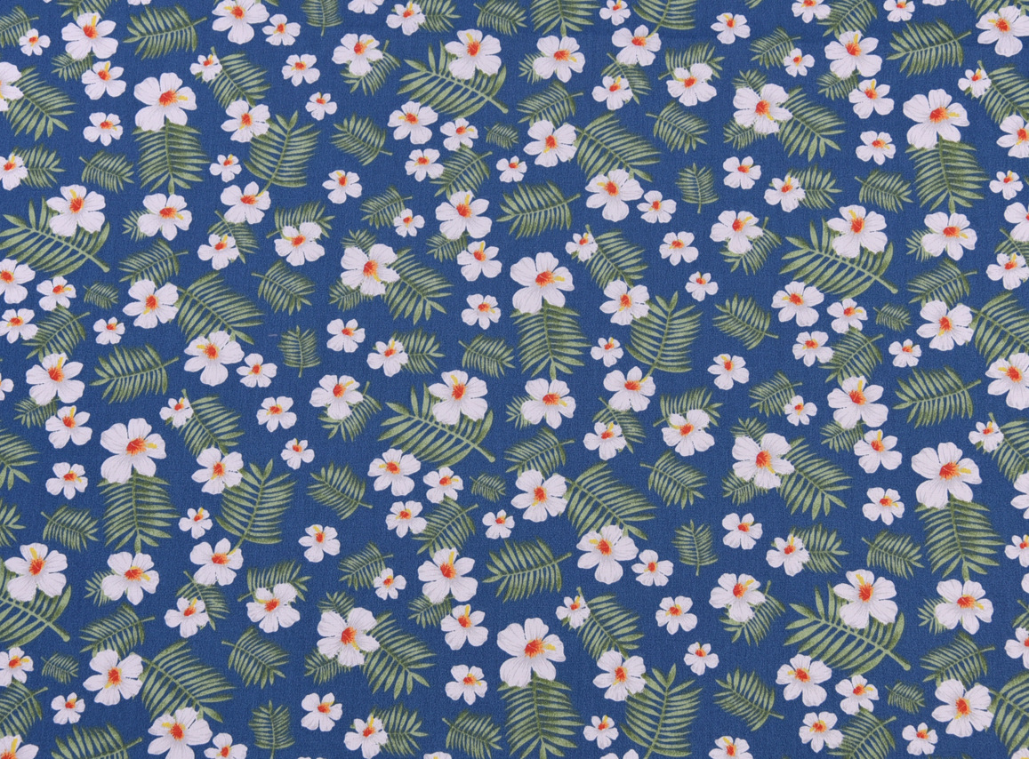 批发供应 全棉斜纹印花布 韩版花卉 清新纯棉 1.6米幅宽