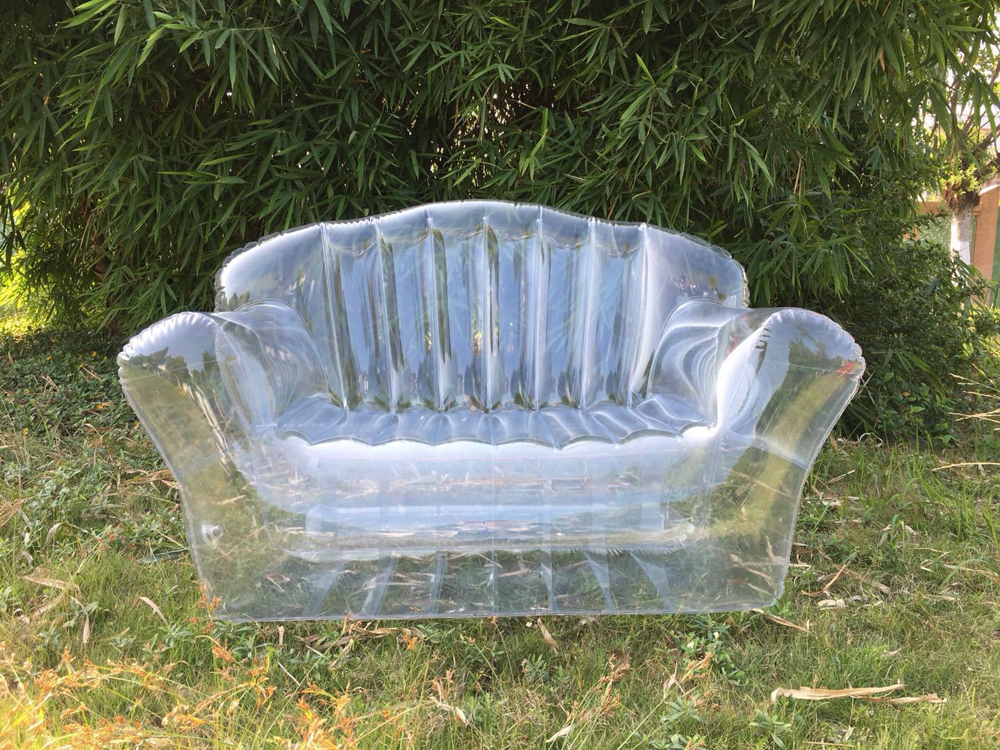 供应单人沙发户外露营透明充气沙发成人充气沙发加厚双人休闲沙发