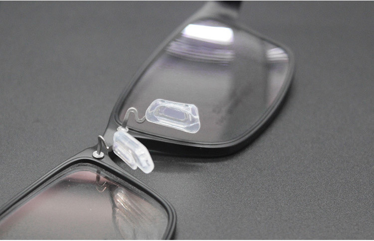 柔软硅胶气囊卡式鼻垫嵌入式钨碳塑钢眼镜框配件防滑气垫卡扣鼻托