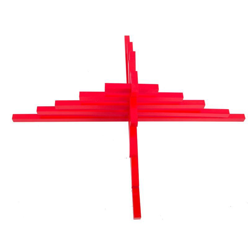 蒙特蒙台梭利蒙氏早教教具长棒儿童益智数学认知感官积木制玩具