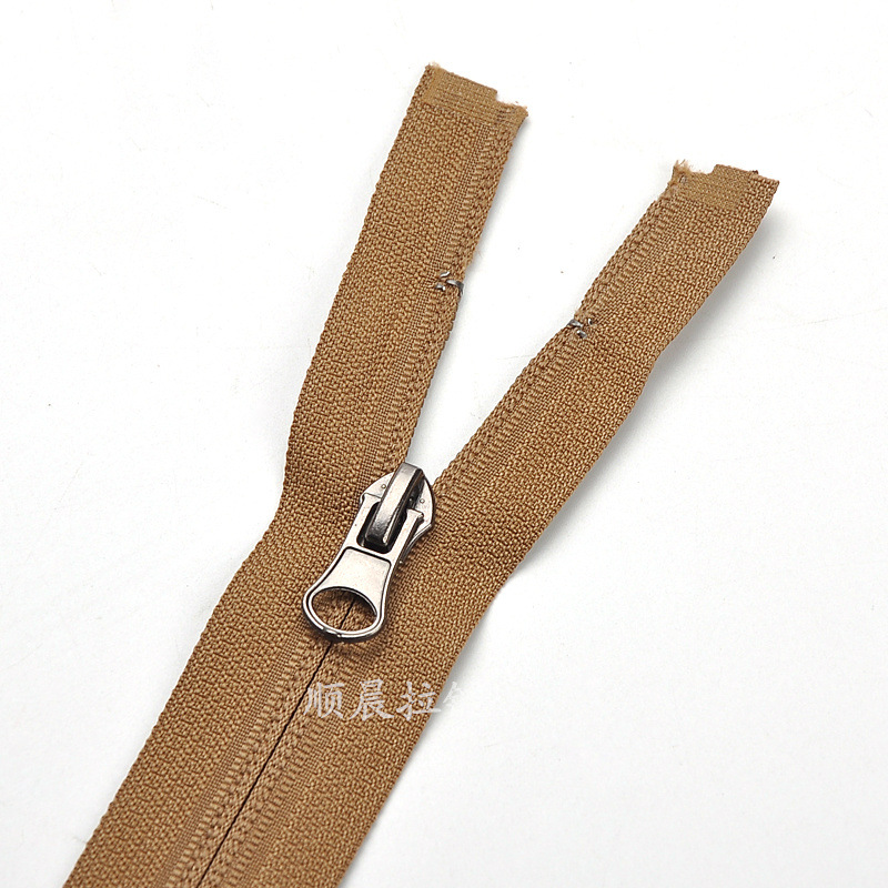 No. 5 Special Nylon Black Nickel Socket Zipper Nylon inside-out Wear Open Tail Strip Zipper Placket Zipper 70cm Zipper