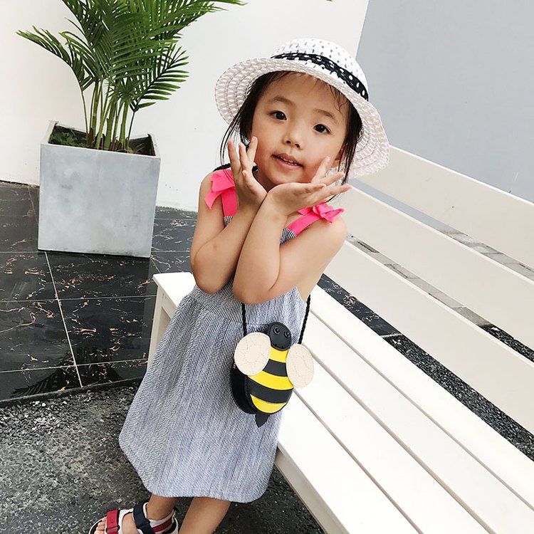Children's Bag 2019 Summer New Cartoon Cute Bee Animal Shoulder Bag Female Pu Princess Crossbody Small Back