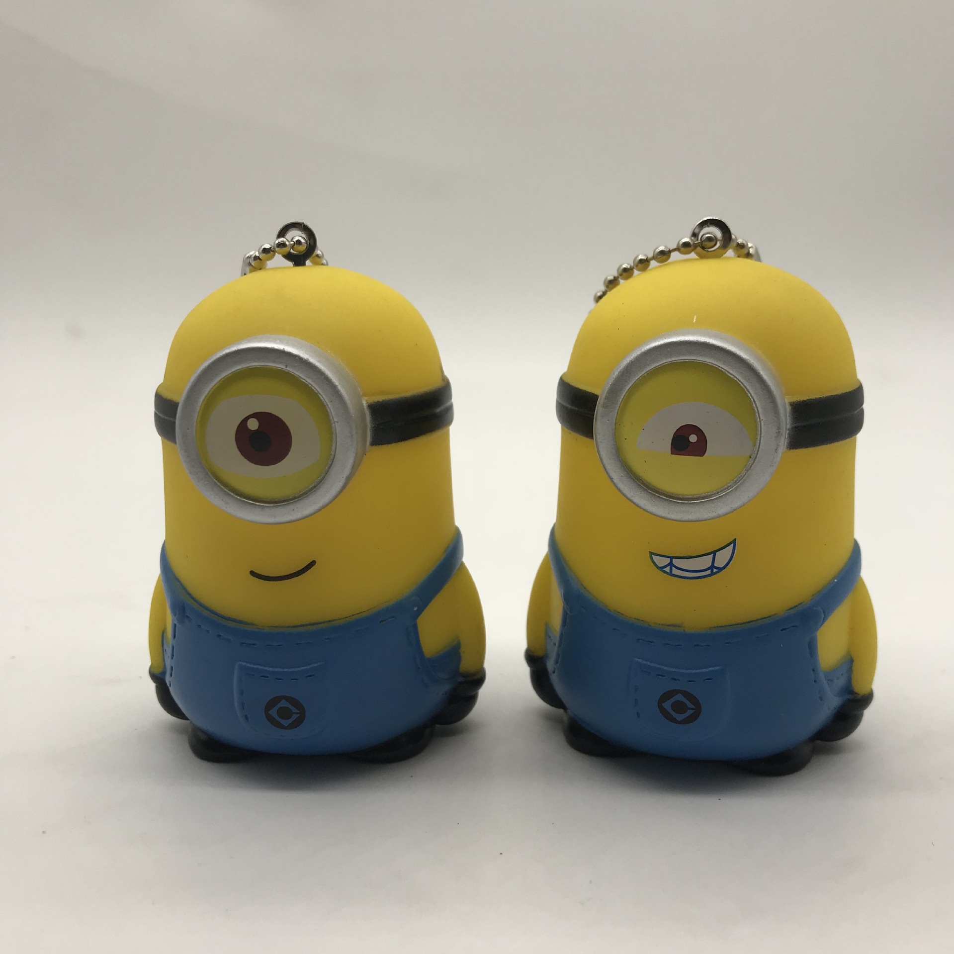 厂家直销 搪胶小黄人公仔 卡通钥匙扣挂件 动漫周边饰品 创意礼物