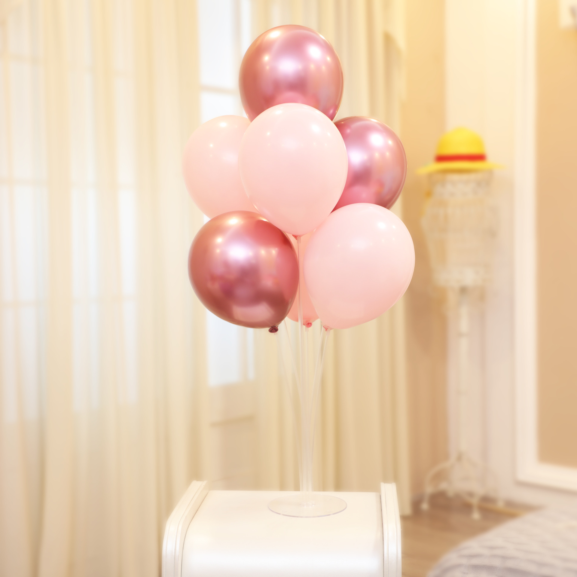 气球桌飘透明支架 生日派对装饰婚礼婚宴布置桌飘立柱托杆 可拆卸