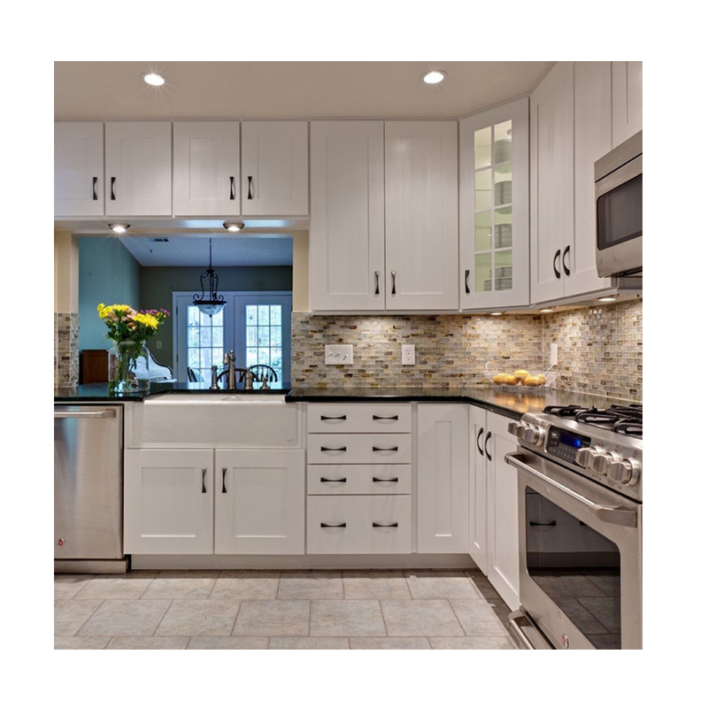 整体橱柜 模压门板珩石柜体 现代时尚厨房橱柜定制 整体厨房批发