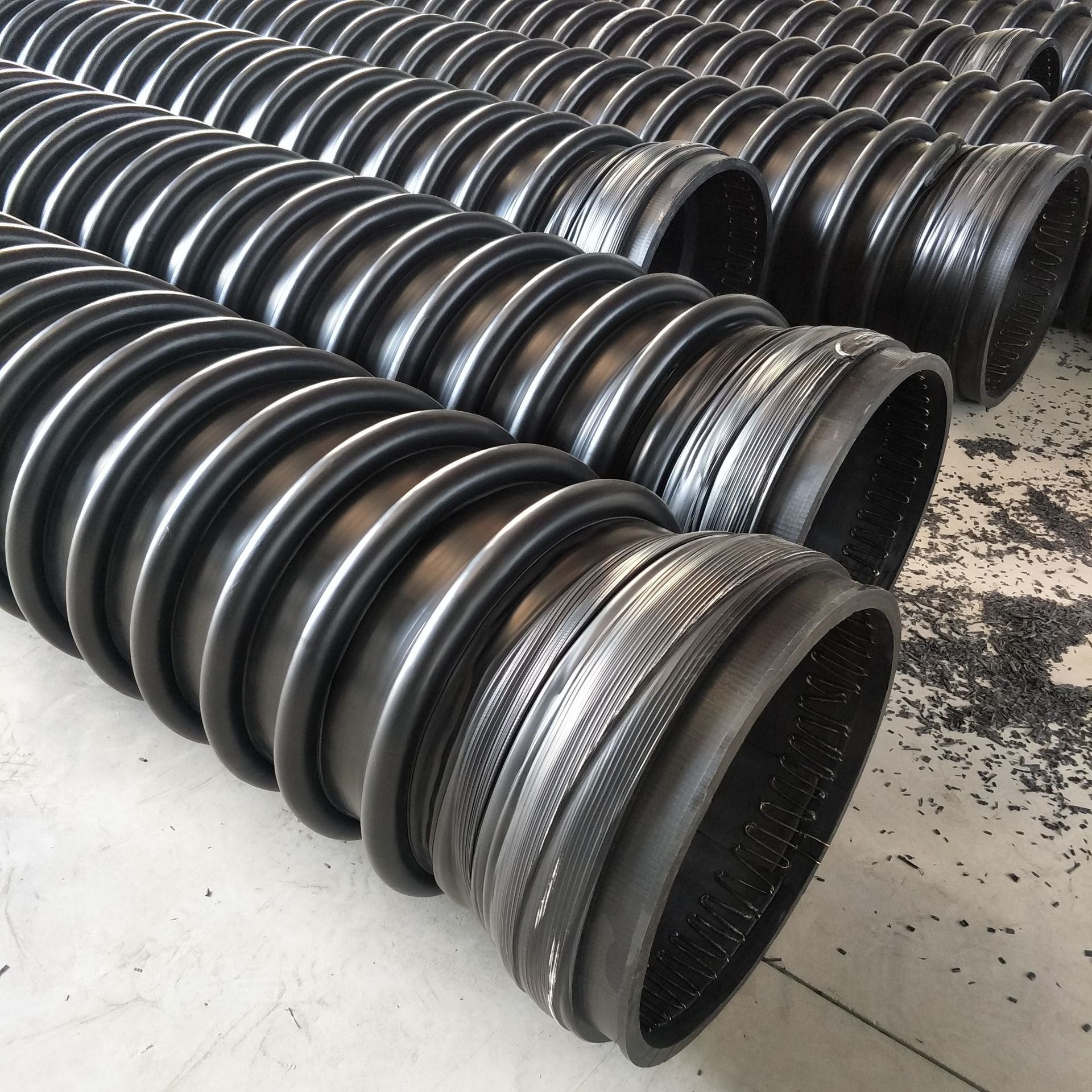 厂家供应hdpe缠绕结构壁管 克拉管 排污管雨水管批发