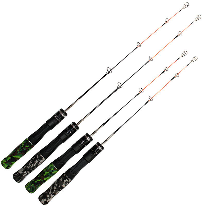 超短迷你冰钓竿冬钓竿50/60公分冰钓杆抛竿短节钓鱼竿渔具批发