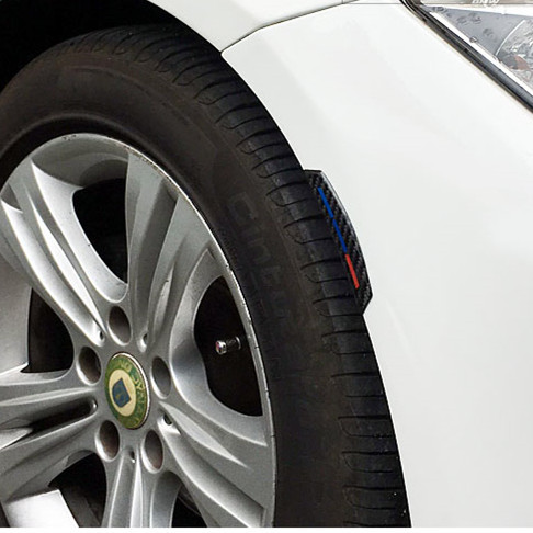 适用于宝马轮眉防擦条1系3系5系改装碳纤维汽车轮眉防撞条划痕贴