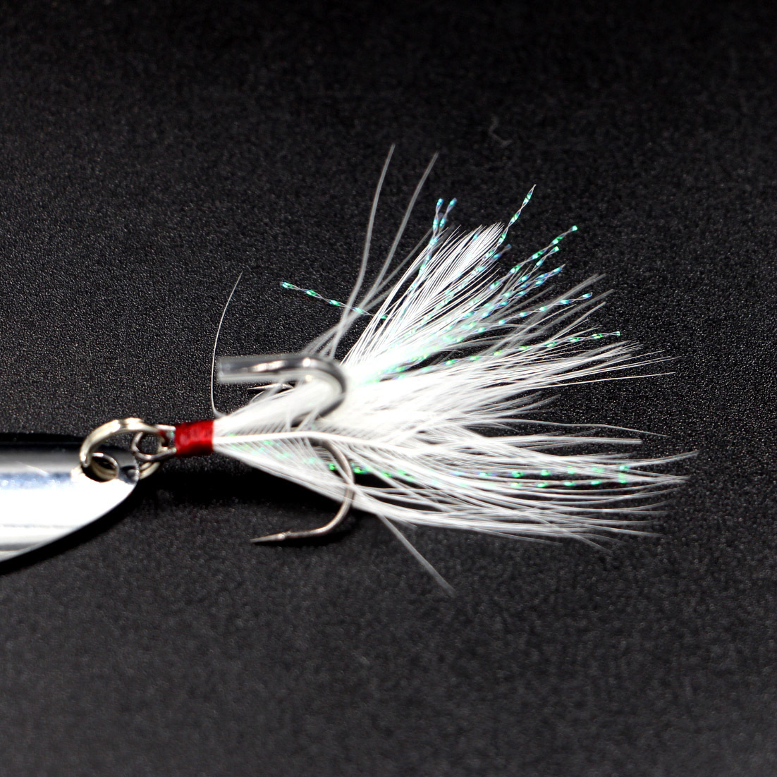 路亚饵仿生假饵 带羽毛斜切亮片 渔具亮片鱼饵 7-30g大spoon