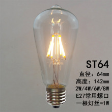 批发E27螺口110V 220V ST64复古爱迪生LED灯泡 4W6W8W 灯泡