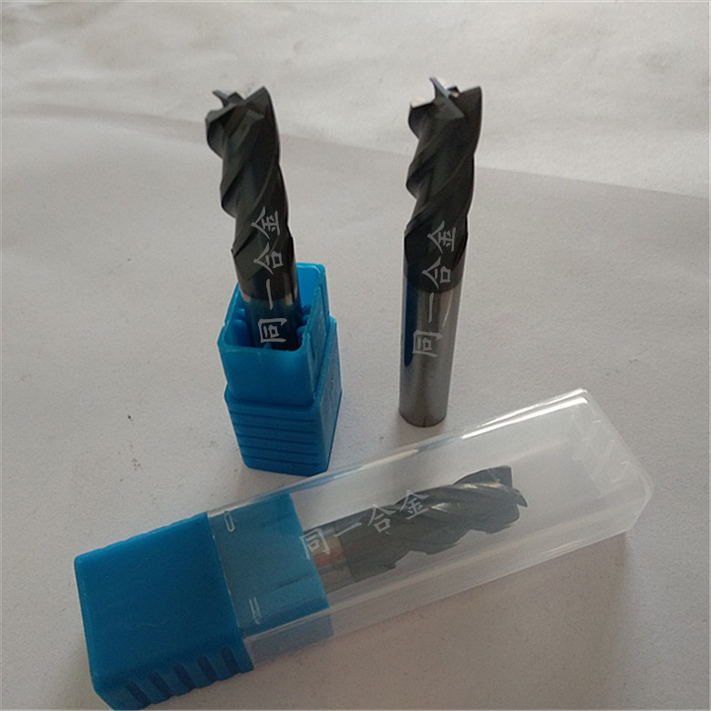 铣刀d10*75 45度钨钢铣刀4刃涂层平底合金刀 cnc数控加工