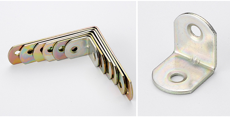 批发加厚铁角码镀镍90度角铁连接件层板托三角固定支架五金小配件