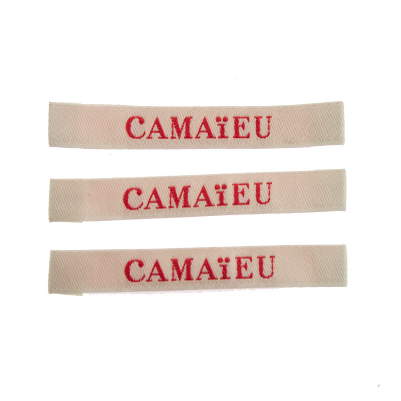 工厂定做服装领标 女装t恤短袖商标 定做两面车缝衣服布标标签