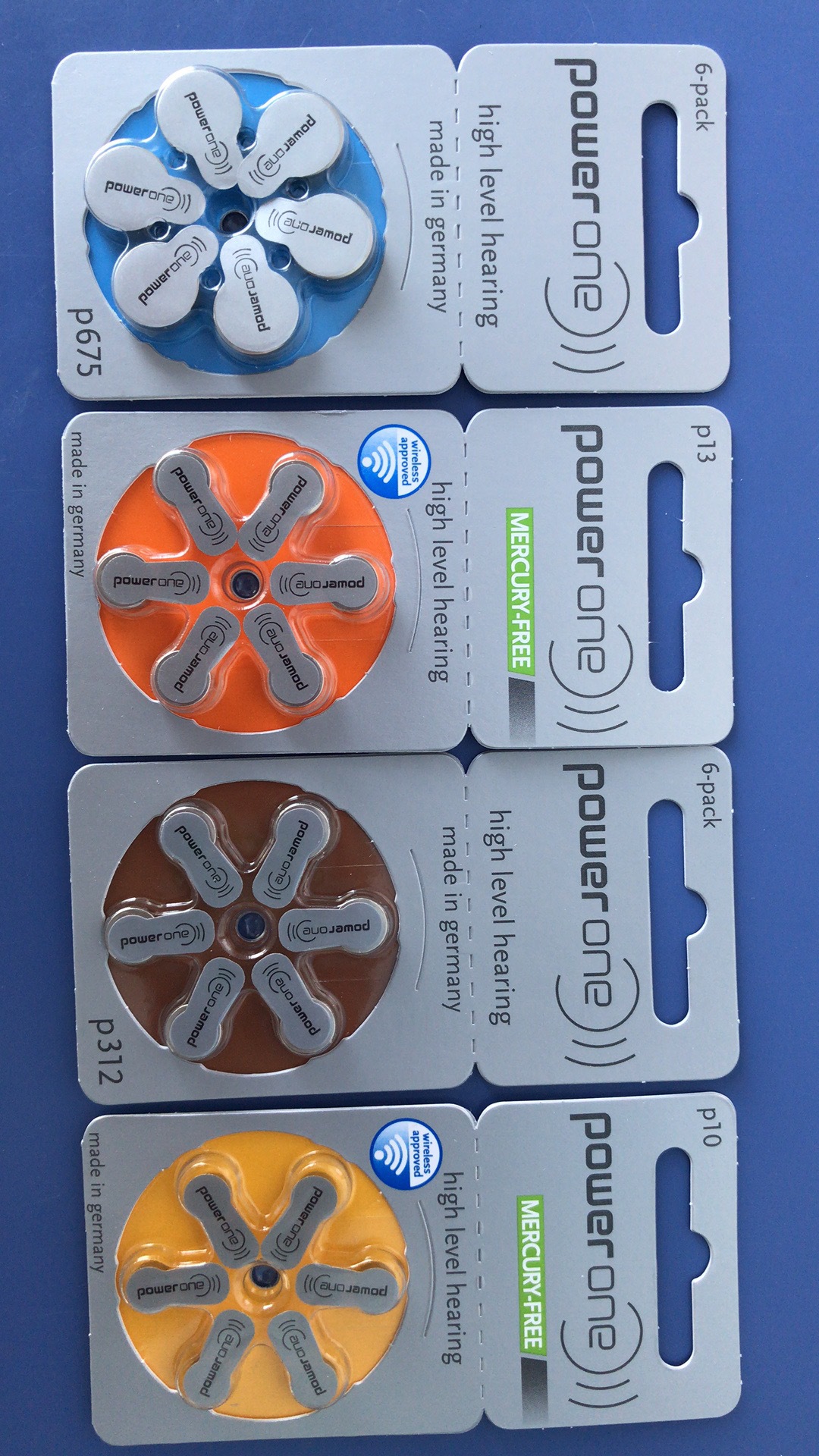 powerone 峰力助听器锌空电池 p10 p13 p312 p675