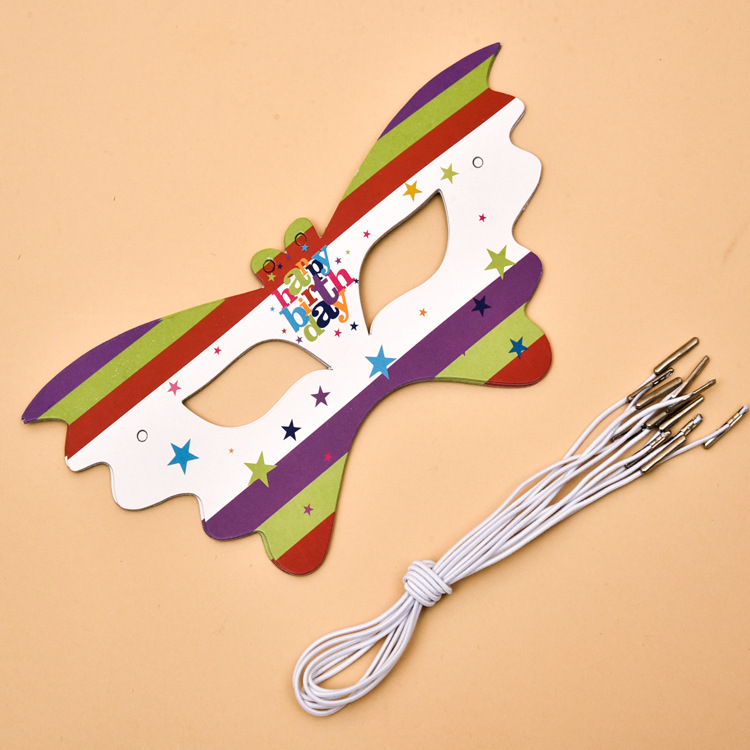 定制镭射卡纸面具 彩色卡纸面具 派对 生日 聚会节日 活动面具