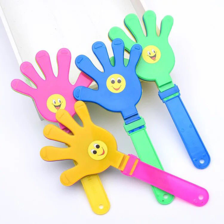 Non-Luminous Clapping Device Smiling Face Stickers Clapping Hands Colorful Palm Shooting Bar Concert KTV Come on Cheering Props