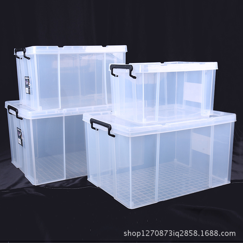 Buy Rice Brand Home High Transparent Plastic Pp Toy Storage Non-Airtight Crate Thick Large Storage Box Storage Box Wholesale