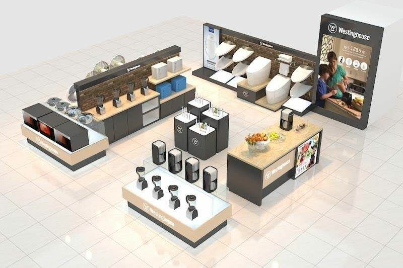 小家电展柜生活电器展示柜科沃斯展柜西屋电气展柜