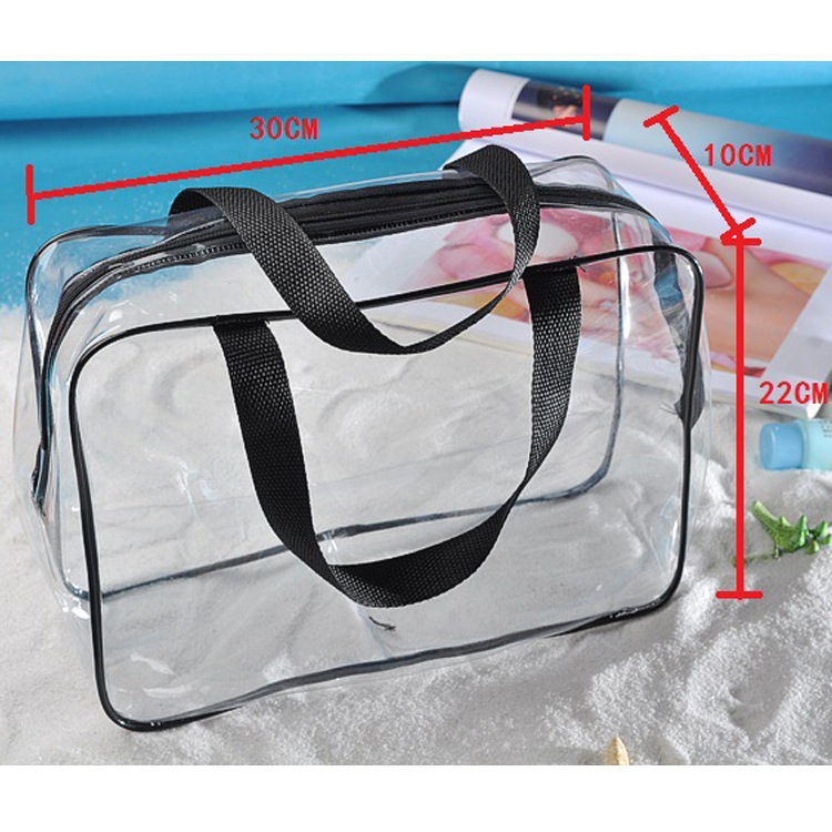 High Quality Travel Waterproof Three-Piece Cosmetic Bag Pvc Transparent Small Portable Makeup Toiletries Storage Bag