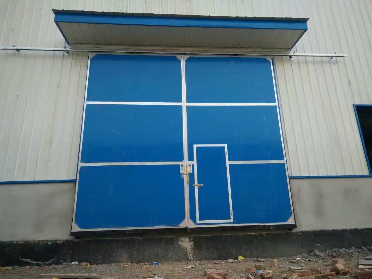 6米 钢制车间大门 保温钢制平移门 推拉门 车间大门 工业平移门