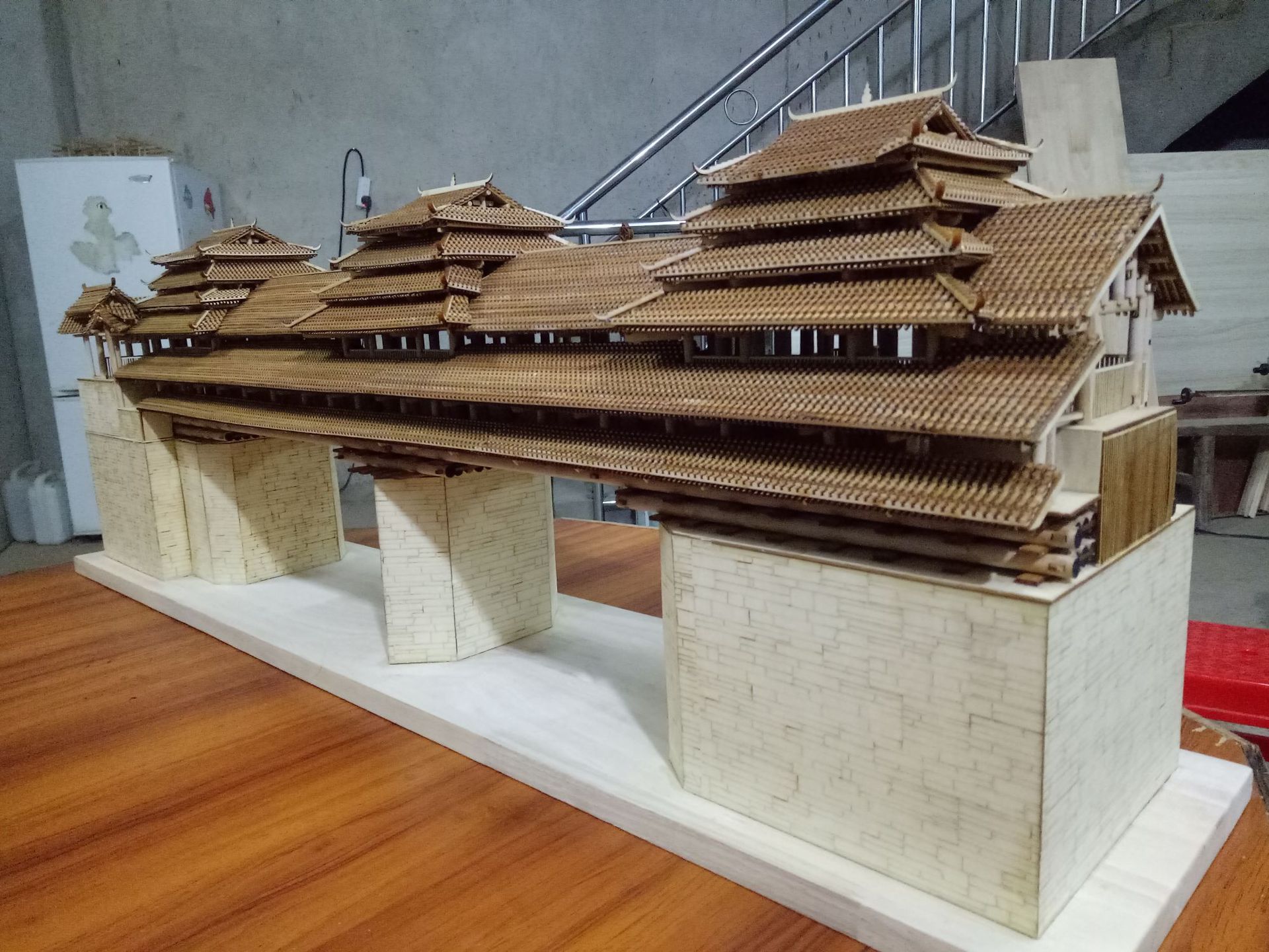 建筑模型_风雨桥模型_纯榫卯结构风雨桥微缩建筑模型订制 - 阿里巴巴