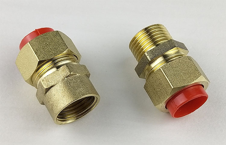 黄铜4分/6分燃气管快速接头 免敲波 内丝/外丝/三通/弯头/插口