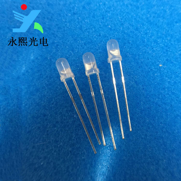 3mm雾状红翠绿双色led灯珠发光二极管 f3无极性翠绿红色-阿里巴巴