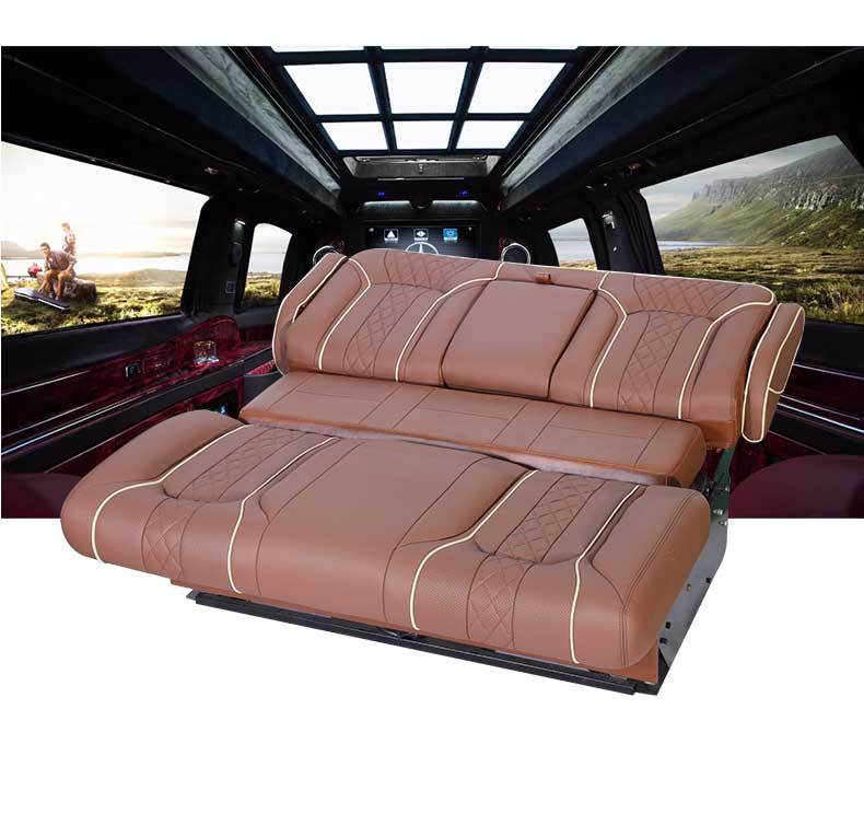 航空座椅房车商务车改装翻转折叠变床汽车沙发后排座椅