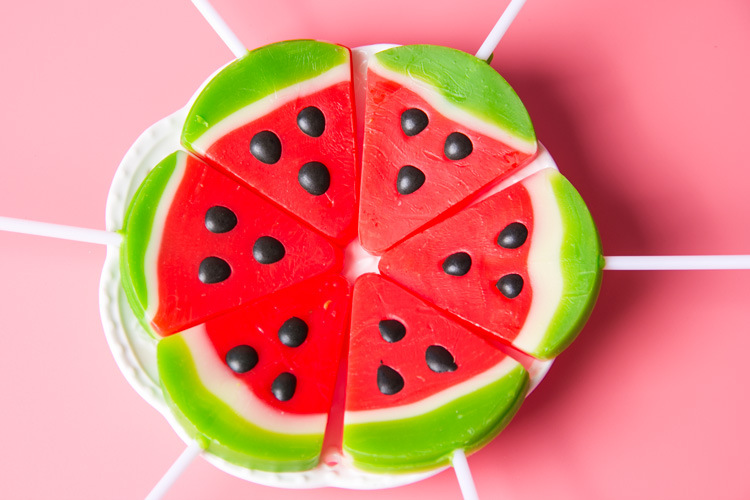 整盒48支20克创意西瓜棒棒糖水果味年货盒装硬糖果儿童零食