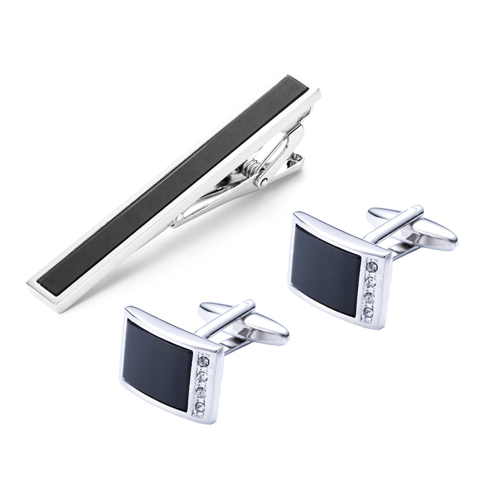高质量套装袖扣领带夹 精致镶钻袖钉 优质礼服配饰袖口夹子 27