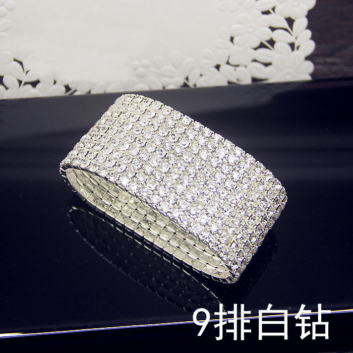 Factory Direct Supply Fashion Bridal Bracelet Rhinestone Bracelet Korean Style Sweet Commemorative Bracelet Ornament Wholesale