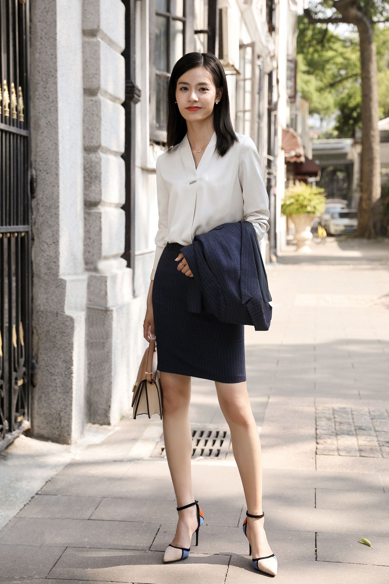 2018空姐制服职业套装酒店服务员工作服秋装女长袖前台领班工衣裙