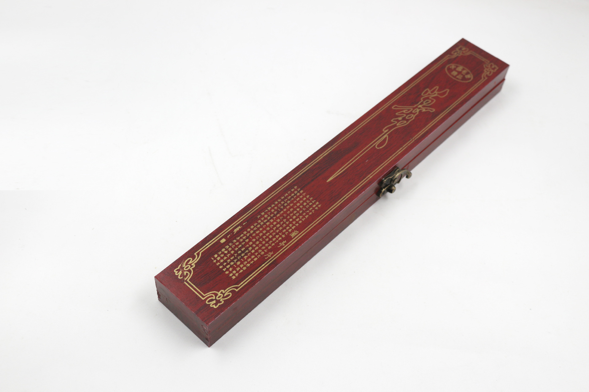 厂家直销毛笔文具盒一支笔装毛笔礼品盒子logo定制文房四宝盒