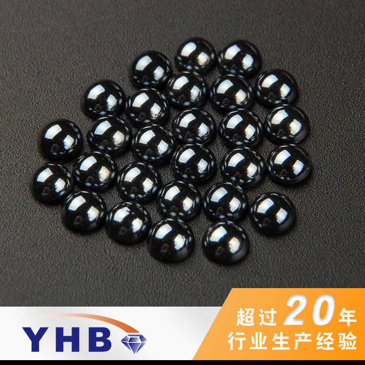 Factory Direct Sales Pearl Hot Drilling Flat Bright Cobalt Black Ceramics Pearl Rhinestone 2mm Textile Accessories Pearl Hot Drilling