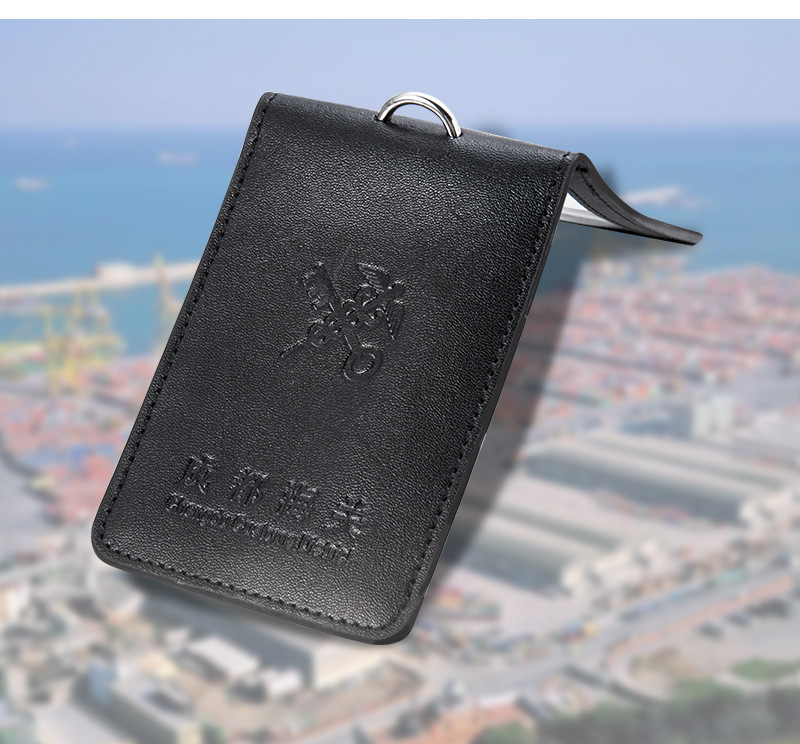 定做创意真皮海关工作证件套 专业政府部门真皮工作证工作套订做
