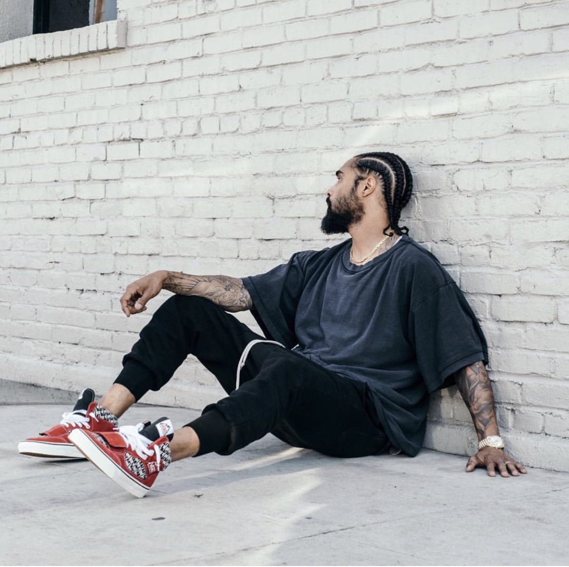 fear of god 5th主线 fog水洗做旧五分袖 oversize 短袖t恤