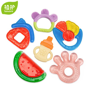 植护卡通硅胶牙胶注水婴儿宝宝0-3岁磨牙器硅胶动物磨牙玩具批发
