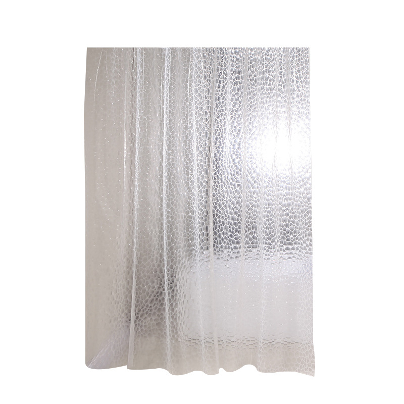 3d Shower Curtain Eva Waterproof Shower Curtain Water Cube Transparent Bath Curtain Toilet Partition Curtain Dormitory Public Bathroom Shower Curtain