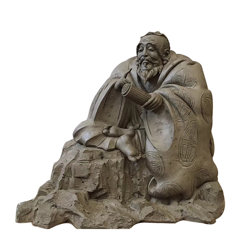 供应泥塑古代人物雕塑历史名人岳飞伟人三国曹操雕像仿铜玻璃钢