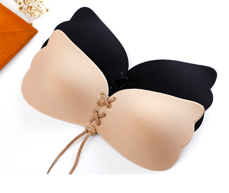 硅胶胸贴一片式无痕透气羽翼隐形拉绳文胸无钢圈防滑性感聚拢胸贴