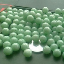 玉石缅甸翡翠a货老坑豆色绿珠子绿色散珠玉珠圆珠子批发