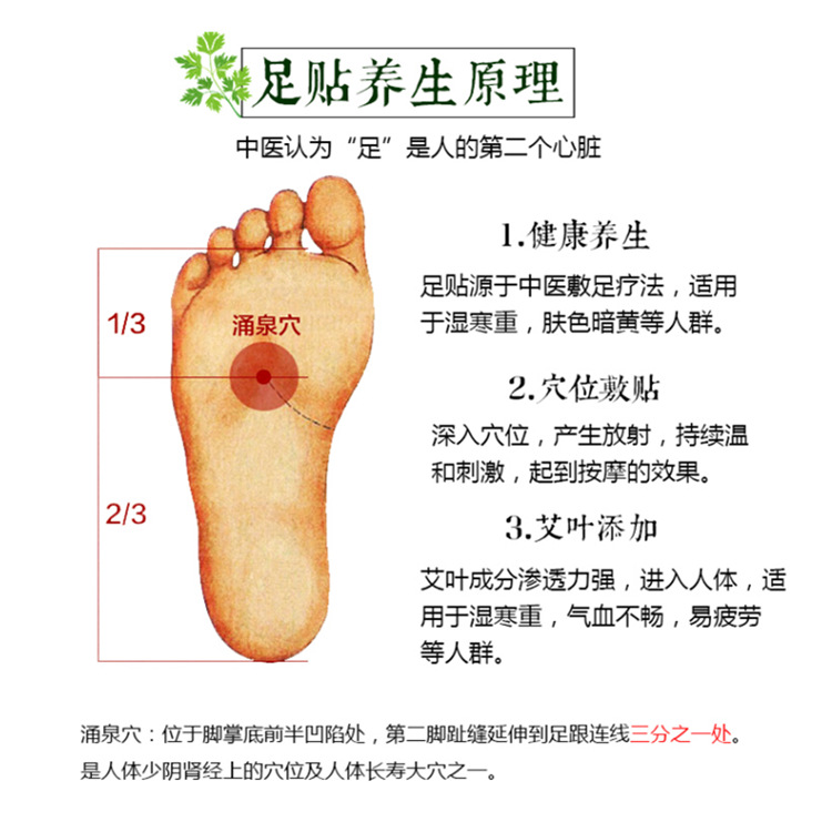 蕲艾足贴艾草叶祛湿气睡眠驱寒脚底贴艾灸贴厂家直销