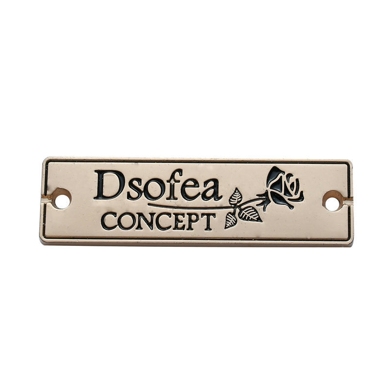 Leather Metal Tag Zinc Alloy Packaging Metal Badge Metal Plate High-Grade Electroplating Hardware Nameplate Can Be Customized