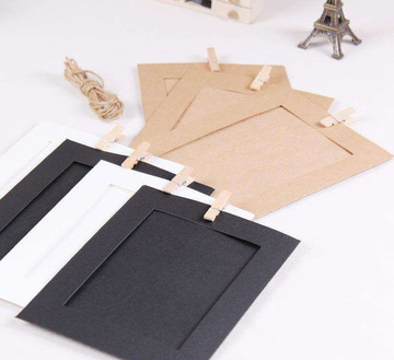 牛皮纸相框照片墙创意悬挂纸制相框  定制款