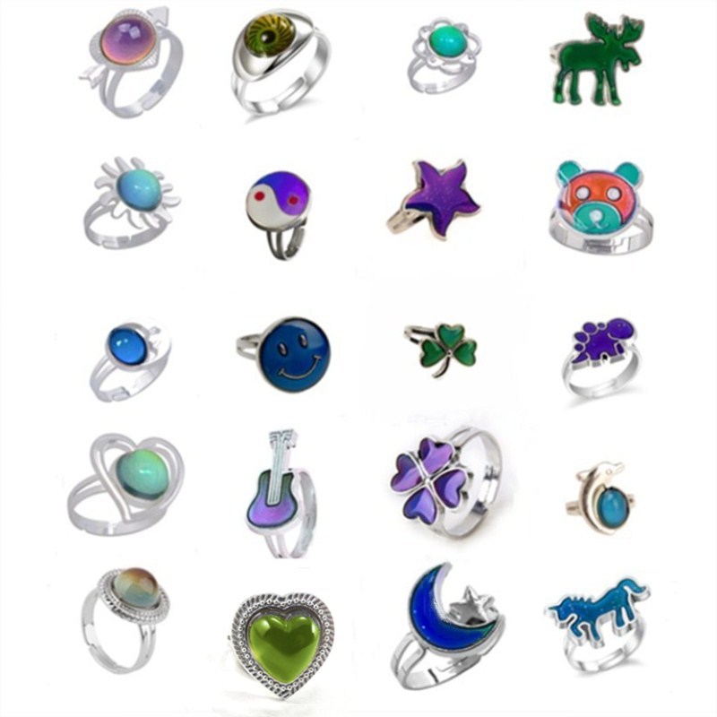 [Color Changing Ring Mixed Batch Supported] Xingyue Temperature Change Ring Student Children Gift Supply