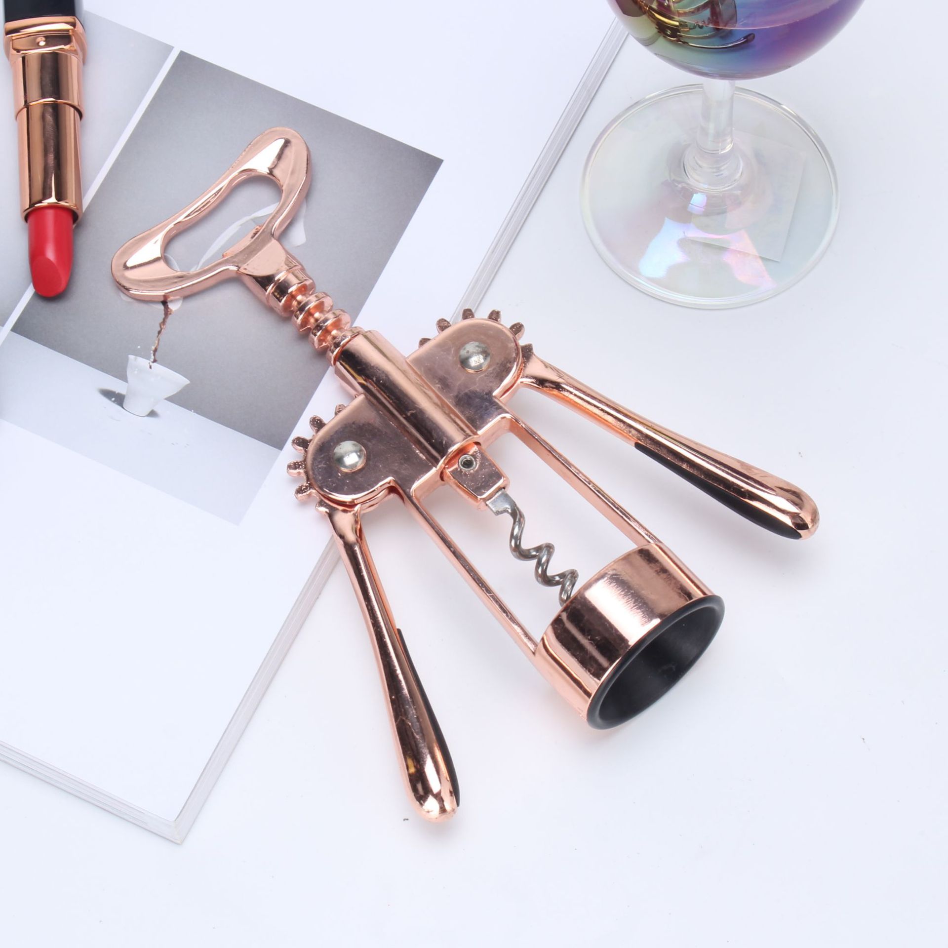 批发新款锌合金高档红酒开瓶器 多功能机器人酒具 创意设计开瓶器