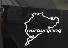 外贸新款 欧美热卖 反光汽车车贴纸 卡通车贴 地图nurburgring