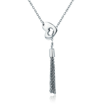 巴莫尔 热销爆款心形灵动的心s925纯银女士项链项饰现货y scn214