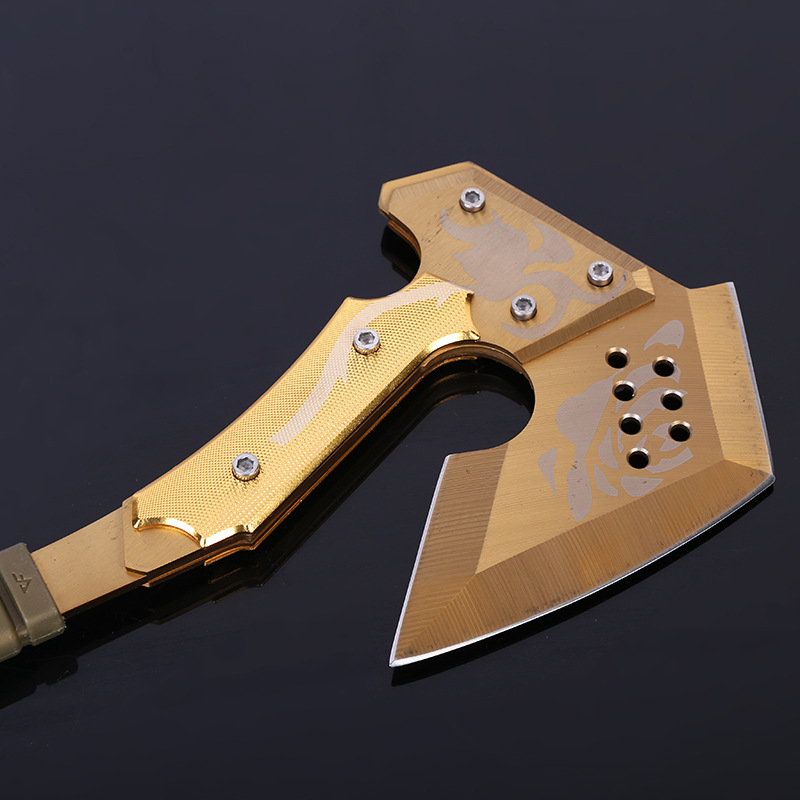 厂家批发金色穿越火线手斧 户外山地野营斧头消防斧头